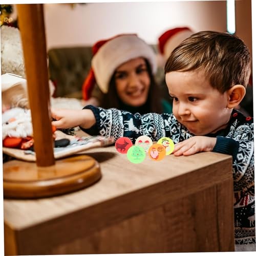 minkissy 12 Stück Teiliges Weihnachts Glow in The Dark Bouncy Balls Elastische Springbälle mit Leuchtendem Bunte Partyspielzeuge Mitgebsel für Karneval von minkissy