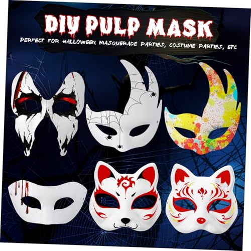 minkissy 12 Stück Teiliges Weiße Papier Masken Bemalen Stabile Blanko Kostümmasken für Halloween Kostümparty Cosplay Vielseitige Tiermasken Formen für Männer und Frauen minkissy 12 Stück Teiliges Weiße Papier Masken Bemalen Stabile Blanko Kostümmasken für Halloween Kostümparty Cosplay Vielseitige Tiermasken Formen für Männer und Frauen von minkissy