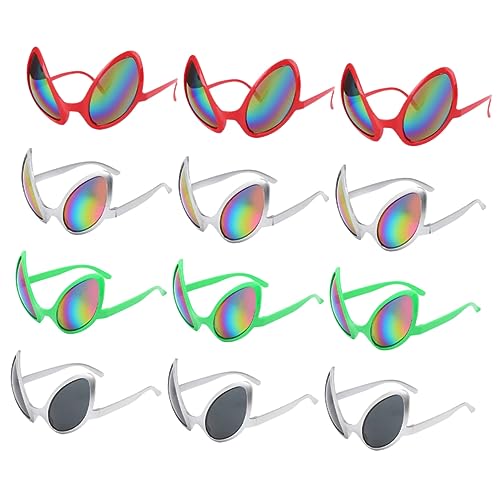 minkissy 12 Stück lustige Brille Alien-Brille für Erwachsene Sonnenbrille Alien-Kleidung futuristisch lustige Halloween-Brille Alien-Cosplay-Requisite Alien-Kostüm Plastik minkissy 12 Stück lustige Brille Alien-Brille für Erwachsene Sonnenbrille Alien-Kleidung futuristisch lustige Halloween-Brille Alien-Cosplay-Requisite Alien-Kostüm Plastik von minkissy