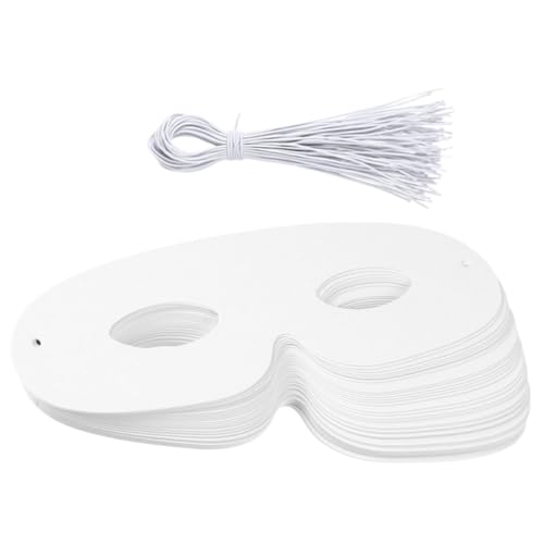minkissy 120 Stück Diy Weiße Papiermasken zum Malen Bastelmasken mit Elastikbändern für Karneval Halloween Mardi Gras und Geburtstagsfeiern minkissy 120 Stück Diy Weiße Papiermasken zum Malen Bastelmasken mit Elastikbändern für Karneval Halloween Mardi Gras und Geburtstagsfeiern von minkissy