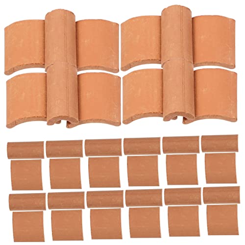 minkissy 120 Stück Mini Dachziegel Modelle DIY Miniatur Dachziegel für Puppenhäuser und Sandkästen Praktische Modellbau Zubehörteile für Kreative Gestaltung und Spielzeugprojekte von minkissy