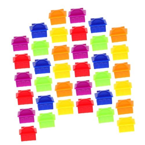 minkissy 120 Stück Teiliges Brettspiel ersatzteile aus Robustem Kunststoff Bunte und Hotels für Spielsteine und Schachfiguren Langlebig Glatte Oberfläche für Gesellschaftsspiele und Partys von minkissy