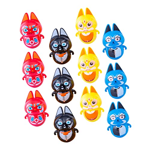 minkissy 12Stücke Bunte Peking Oper Katzen Tumbler Pädagogisches Tumbler für Hand Augen Koordination und Spielspaß von minkissy