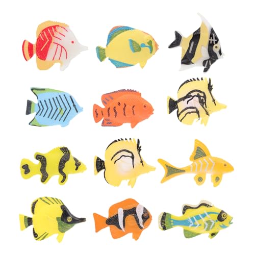 minkissy 12Stücke Tropische Fische Modelle Simulierte Meerestiere für Hochwertige Verarbeitung Vielseitig Einsetzbar als Lernspielzeug oder Dekoration minkissy 12Stücke Tropische Fische Modelle Simulierte Meerestiere für Hochwertige Verarbeitung Vielseitig Einsetzbar als Lernspielzeug oder Dekoration von minkissy