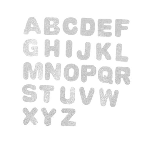 minkissy 130 Stück Teiliges Glitzernde Buchstaben Eva Aufkleber Selbstklebend Bunte Bastelsticker für DIY Scrapbooking Party Dekoration Kreative Handarbeiten von minkissy
