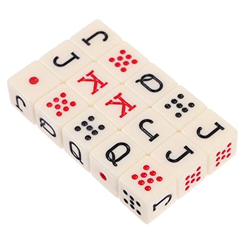 minkissy 15 Stück Teiliges Acryl Poker Würfel Langlebige Tragbare Spielwürfel für Party und Familienspiele Vielseitige Requisiten für Poker Würfelspiele und Brettspielspaß von minkissy