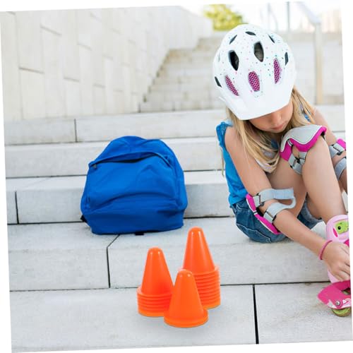 minkissy 15 Stück Teiliges Agility Cones aus Flexiblem Kleine Trainingskegel für Sport Rollschuhlaufen und Hindernisparcours Leuchtend Orange Vielseitig für Fußball und Feldübungen von minkissy