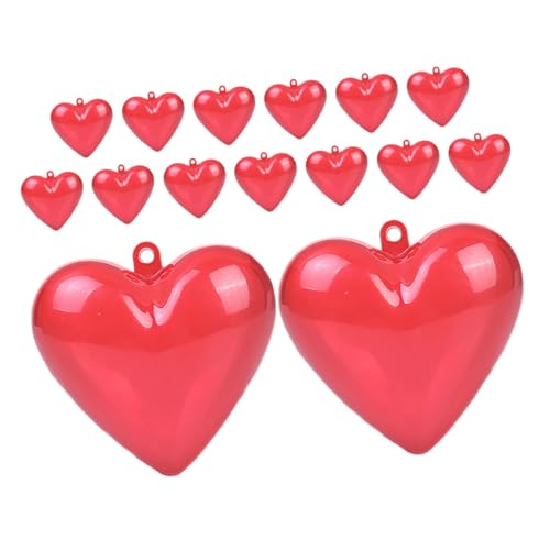 minkissy 15 Stück Teiliges Herz Geschenkboxen Klare Plastikfüllbare Herzornamente für Valentinstag Praktische Aufbewahrungsbox für Kleine Romantische Party Deko Vielseitige von minkissy