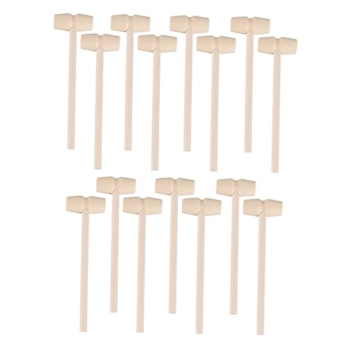 minkissy 15 Stück Teiliges Kleine Holzhammer für Handliches Mini Holzklöppel Pädagogisch Sicher Glatt Poliert Robustes Holz für Vielfältige Anwendung zu Hause von minkissy