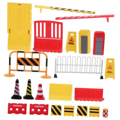 minkissy 15 Stück Teiliges Mini Verkehrsschilder aus Stabilem Kunststoff Realistisches Lernspielzeug für Pädagogisches Straßenschild Modell für Eltern Junge Mädchen Interaktion und von minkissy