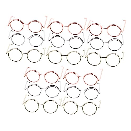 minkissy 15 Stück Teiliges Puppenbrillen Set Metallrahmen Brillen für Puppen zum Verkleiden Roségold Silber Gold minkissy 15 Stück Teiliges Puppenbrillen Set Metallrahmen Brillen für Puppen zum Verkleiden Roségold Silber Gold von minkissy