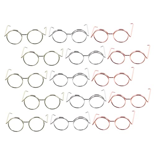 minkissy 15 Stück Teiliges Puppenbrillen Set Metallrahmen ohne Gläser Roségold Silber und Gold für Puppen Outfits und Kreative DIY Projekte minkissy 15 Stück Teiliges Puppenbrillen Set Metallrahmen ohne Gläser Roségold Silber und Gold für Puppen Outfits und Kreative DIY Projekte von minkissy