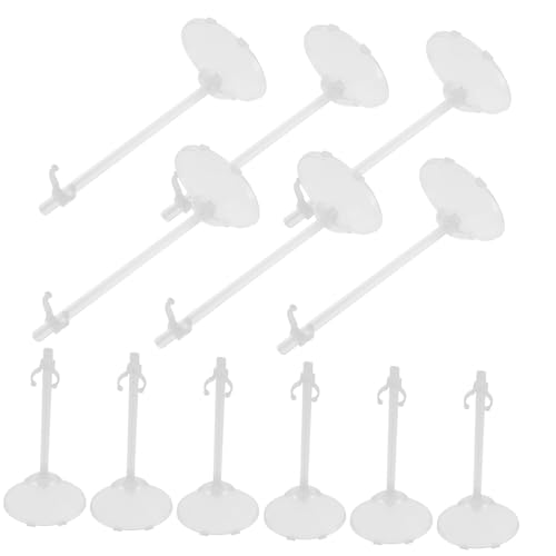 minkissy 15 Stück Teiliges Puppenständer Verstellbare Halter für Puppen und Figuren Transparenter Display Rack zur Präsentation im Kinderzimmer von minkissy