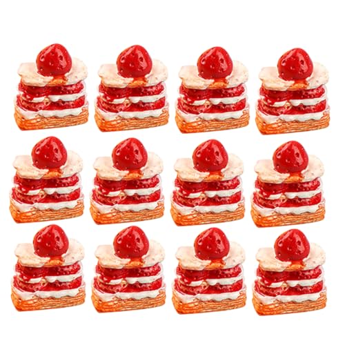 minkissy 15 Stück Teiliges Set Realistischer Fake Erdbeertorte Deko Dekorative Kuchenprops für Heimdekoration und DIY Projekte für Besondere Anlässe und minkissy 15 Stück Teiliges Set Realistischer Fake Erdbeertorte Deko Dekorative Kuchenprops für Heimdekoration und DIY Projekte für Besondere Anlässe und von minkissy