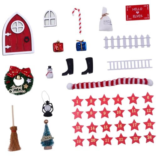 minkissy 15 Stück Teiliges Weihnachtsminiaturen Leuchtende Mini-Dekorationen für Puppenhaus Weihnachtsdeko Kreatives Geschenkidee für Jungen und Mädchen von minkissy