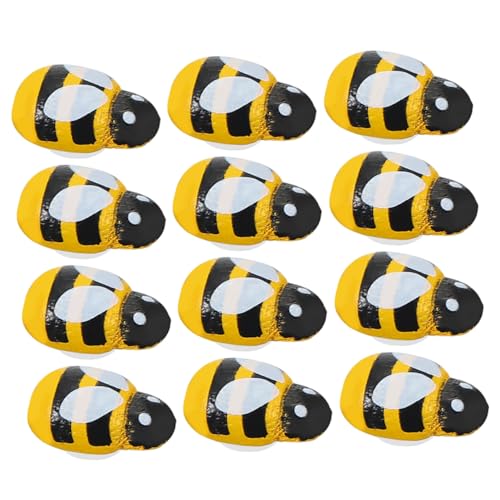 minkissy 150 Stück Mini Holz Bienen Deko Niedliche Miniatur Bienen für DIY Garten und Wohnraumgestaltung für Kinderzimmer und Kreative Projekte von minkissy