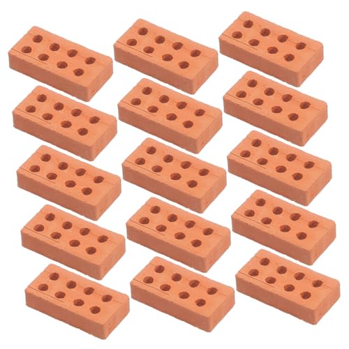 minkissy 150 Stück Teiliges Mini Ziegelsteine Set für Garten Landschaftsbau Bunte Kleine Bausteine zum Mauern Abnehmbare Miniatur Wandziegel für DIY Puppenhaus und Modellbau von minkissy