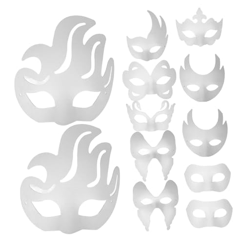 minkissy 16 Stück DIY Weiße Masken Teiliges Unbemalte Papiermasken für Halloween Karneval und Maskerade Kreative Bastelmasken für Erwachsene für Gestaltung und Kunstprojekte minkissy 16 Stück DIY Weiße Masken Teiliges Unbemalte Papiermasken für Halloween Karneval und Maskerade Kreative Bastelmasken für Erwachsene für Gestaltung und Kunstprojekte von minkissy