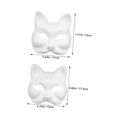 minkissy 16 Stück Teiliges Diy Katzen und Fuchs Masken aus Ungiftigem Papierpappmaché Bemalbare Leere Halloween Masken für Bastelprojekte Theater Karneval und Partyspaß minkissy 16 Stück Teiliges Diy Katzen und Fuchs Masken aus Ungiftigem Papierpappmaché Bemalbare Leere Halloween Masken für Bastelprojekte Theater Karneval und Partyspaß von minkissy