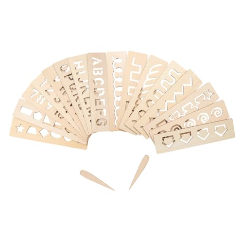 minkissy 16 Stück Teiliges Holzspielzeug Set für und Übungsbrett für Frühe Fähigkeiten mit Buchstaben Zahlen und Geometrischen Formen für Vorschulkinder und Kleinkinder von minkissy