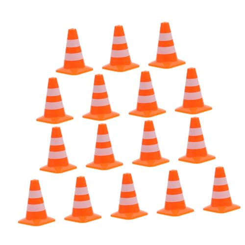 minkissy 16 Stück Teiliges Mini Verkehrshütchen Robuste Kleine Pylonen für Lehrreiche Sandtisch Dekoration Leuchtend Straßensperren für Spielerisches Lernen im Freien von minkissy