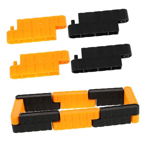 minkissy 16 Stück Teiliges Rc Auto Rennstrecken Barrieren Realistische Mini Straßenbarrikaden und Verkehrszäune Vielseitige Driftstrecken Zubehör für Ferngesteuerte Autos Schwarz Gelb DIY von minkissy