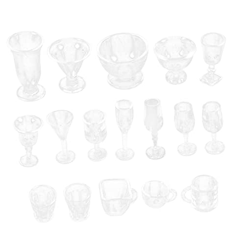 minkissy 17 Stück Mini Cups und Küchenzubehör Realistische Miniatur Deko für Puppenhaus und Miniatur Landschaft Handliche Accessoires von minkissy