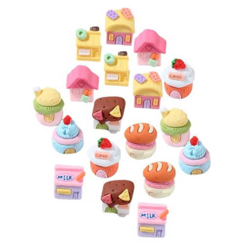 minkissy 18 Stück Teiliges DIY Harz Bastelset Miniatur Cartoon Haus Dekoration Handgefertigte Häuser für Schmuck Handyhüllen Armbänder Kreative Zubehör von minkissy