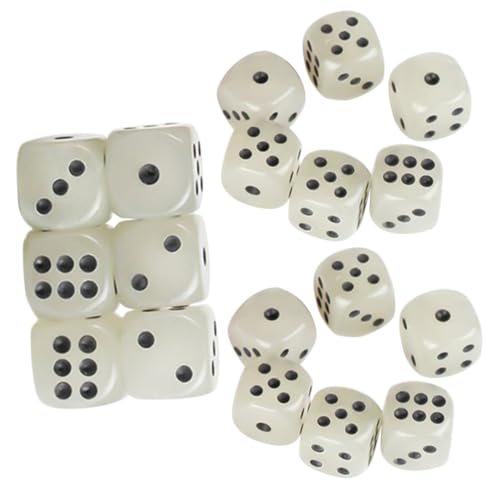 minkissy 18 Stück Teiliges Leuchtendes Seitiges Acrylwürfel Leicht und Robust mit Lesbaren Zahlen für Brettspiele Mathematikunterricht und Partyspiele von minkissy