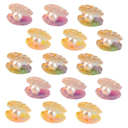 minkissy 18Stücke Leuchtende Muschelperlen aus Kunstharz für DIY Dekoration Muschelanhänger für Party und Aquariengestaltung Robust und Vielseitig Desktop von minkissy
