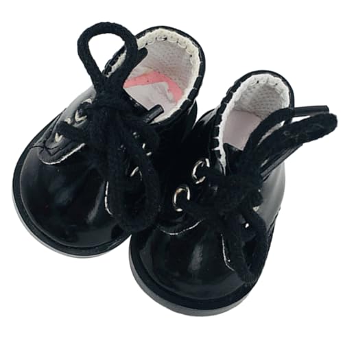 minkissy 1Paar Miniatur Puppenschuhe aus Schwarzem Kunstleder Zubehör für Puppen für Kreative DIY Projekte Dekoration von Puppen minkissy 1Paar Miniatur Puppenschuhe aus Schwarzem Kunstleder Zubehör für Puppen für Kreative DIY Projekte Dekoration von Puppen von minkissy