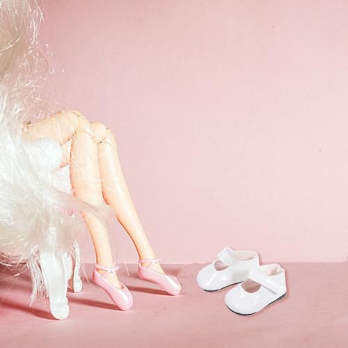 minkissy 1Paar Puppenschuhe für Mädchen Verschleißfeste PU Lederschuhe Miniaturmodell Dekorative Minischuhe für Puppen Zubehör für Kreatives und Eltern Interaktion von minkissy