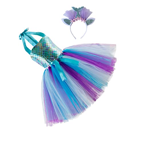 minkissy 1Satz Cosplay Kostüm Mit Haarband Atemberaubender Meerjungfrau Look Für Partys Geburtstagsfeiern Oder Karneval Bequemes Leichtes Material Jahre von minkissy
