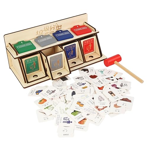 minkissy 1Satz DIY Müllsortierspielzeug für Pädagogisches Holzspielzeug Umweltschutzbewusstsein und Motorischen Fähigkeiten Lernspielzeug für Kreative Köpfe von minkissy