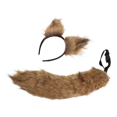 minkissy 1Satz Fuchs Haarband mit Fuchsohren Fuchsschwanz Hochwertige Cosplay Requisite für Halloween Mottopartys Kostüm Events Stabilem Material für Langanhaltenden von minkissy
