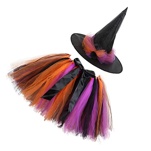 minkissy 1Satz Halloween Kostümset mit Hexenhut Tutu Cosplay Outfit für Einzigartiges Design Leichtes Material für Partys minkissy 1Satz Halloween Kostümset mit Hexenhut Tutu Cosplay Outfit für Einzigartiges Design Leichtes Material für Partys von minkissy