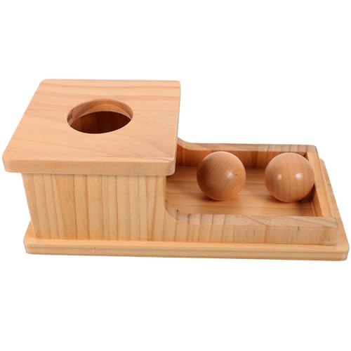 minkissy 1Satz Holz Ball Drop für Montessori Objekt Permanenzbox Kognitives Lernspielzeug für Drinnen Fördert Interaktion und Konzentration für Kleinkinder von minkissy