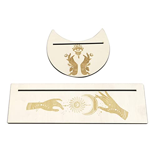 minkissy 1Satz Holz Tarot Kartenständer Mond und Rechteckform Dekorativer Kartenhalter für Tarotkarten für Altar und Wiccan Rituale für Zuhause Bar und Wohnzimmer minkissy 1Satz Holz Tarot Kartenständer Mond und Rechteckform Dekorativer Kartenhalter für Tarotkarten für Altar und Wiccan Rituale für Zuhause Bar und Wohnzimmer von minkissy