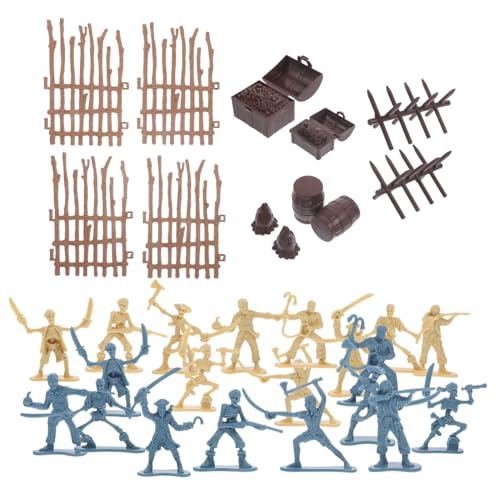 minkissy 1Satz Piratensoldaten Spielzeugset für Teiliges Mini Plastik Piraten Zubehör mit Skelett Kriegern für Rollenspiele und Piratendekorationen von minkissy