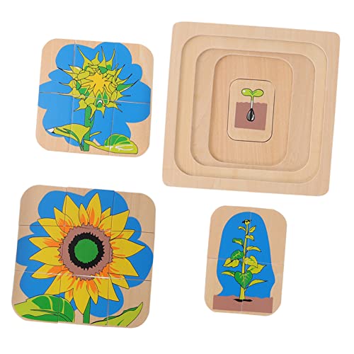 minkissy 1Satz Puzzle Holzspielzeug für Mehrschichtiges Cartoon Puzzle Kognitiven Fähigkeiten und Hand Auge Koordination zur Entwicklung von minkissy