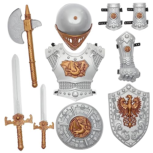 minkissy 1Satz Ritter Kostüm für Teiliges Cosplay Outfit Mittelalterliches Verkleidungsspielzeug für Halloween Karneval Bühnenauftritte Jungen minkissy 1Satz Ritter Kostüm für Teiliges Cosplay Outfit Mittelalterliches Verkleidungsspielzeug für Halloween Karneval Bühnenauftritte Jungen von minkissy