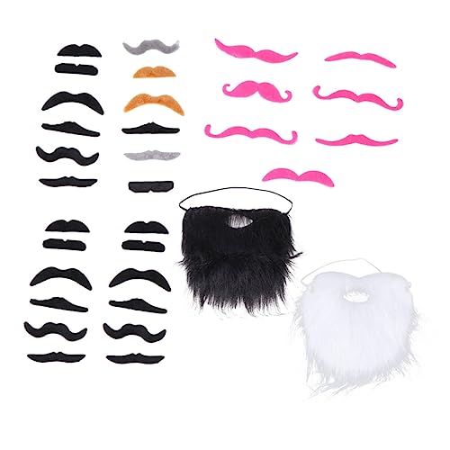 minkissy 1Satz Selbstklebende Falsche Schnurrbärte für Halloween Kostüm Gesichtsbehaarung für Cosplay Maskerade Partys von minkissy
