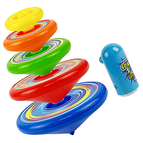 minkissy 1Satz Stapelbare Gyroskope für Buntes Kreiselspielzeug mit Launcher Fördert Hand Auge Koordination für Geburtstage und Feiertage Geeignet für Arten von minkissy