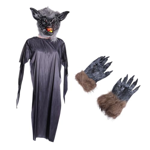 minkissy 1Satz Wolf Maske mit Handschuhen Geisterkostüm Teiliges Halloween Cosplay Zubehör für Erwachsene Kostümpartys Bühnenaufführungen Gruselige minkissy 1Satz Wolf Maske mit Handschuhen Geisterkostüm Teiliges Halloween Cosplay Zubehör für Erwachsene Kostümpartys Bühnenaufführungen Gruselige von minkissy