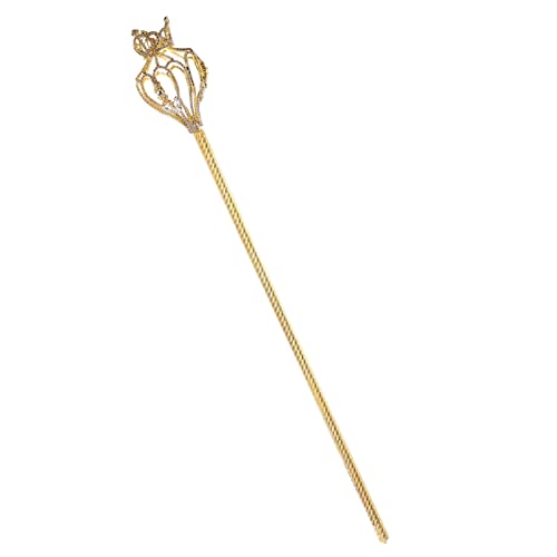 minkissy 1Stück Dekorativer Feenstab Mit Funkelnden Strasssteinen Zepterspielzeug Für Kostümpartys Halloween Besondere Anlässe Goldene Elegantes Design von minkissy