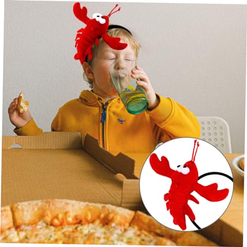 minkissy 1Stück Niedlicher Großer Lobster Haarreif Realistischer Tierkopfschmuck für Cosplay Geeignet für Erwachsene Kreatives Accessoire für Partys und Veranstaltungen von minkissy