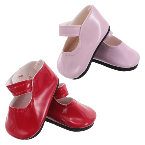 minkissy 2 Paare Puppenschuhe Mini-schuhmodelle Puppenkleidung Kleine Schuhdekorationen Kleines Hauszubehör Puppenstiefel Miniatur Schuhe Dekor Schuhschuhe Anziehen Mini-Schuhe Polyurethan von minkissy