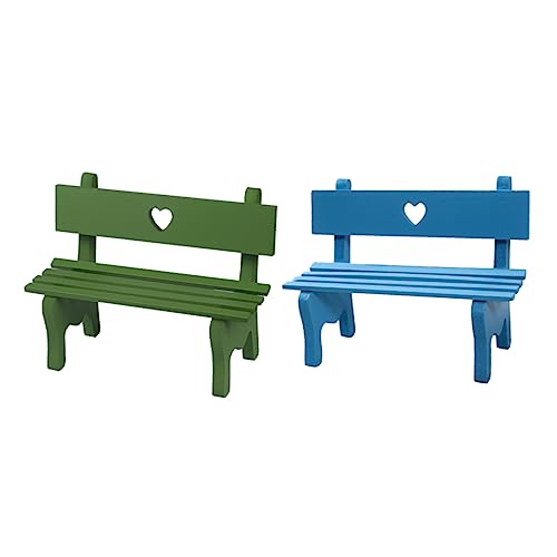 minkissy 2 Stück Kleiner Holzstuhl für Puppenhaus Miniatur Möbel Ornament Charmantes Deko für Home Office von minkissy