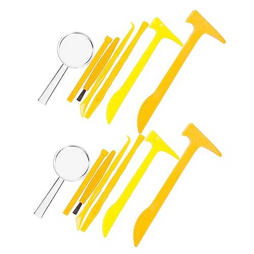 minkissy 2 Sätze Ausgrabungsset mit Hammer Meißel Pinsel und Schaber Pädagogisches Grabwerkzeug für Jungen und Mädchen Kreativität Feinmotorik und Logischem von minkissy