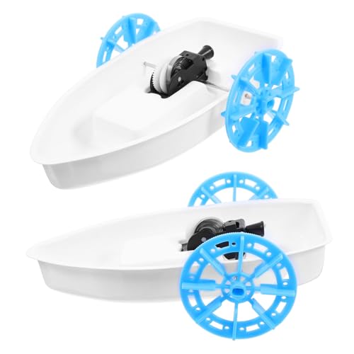 minkissy 2 Sätze DIY Amphibischer Raddampfer Bausatz Kompaktes Schiff Modell zum Basteln Einfache Montage für Hand Auge Koordination Training Pädagogisches Wissenschaftliches Experiment von minkissy